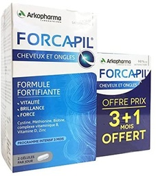 [ARK106] FORCAPIL FORTIFIANT CHEVEUX ET ONGLES 3+1 mois offert 240gel