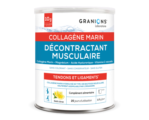 [EAFIT0051] DECONTRACTANT MUSCULAIRE - COLLAGÈNE MARIN POUDRE - 300 G - CITRON