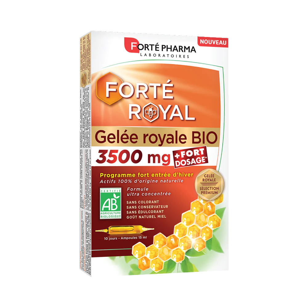 [FORTE033] FORTE ROYAL GELÉE ROYALE BIO 3500 MG 10 ampoules.